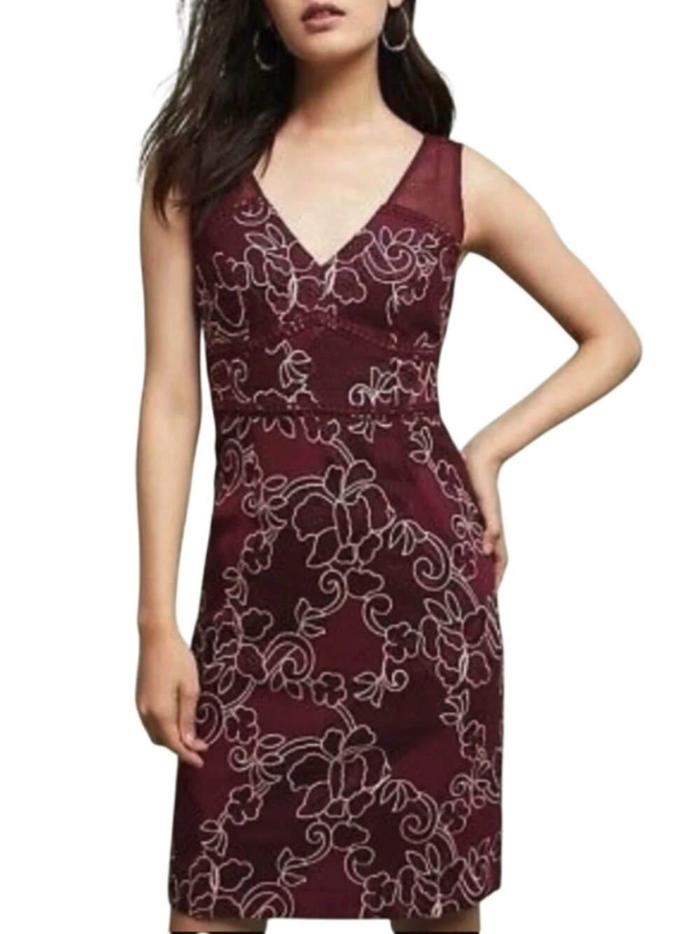 Anthropologie Moulinette Soeurs Ariana Lace Sheath Dress Women's Size 4 Party